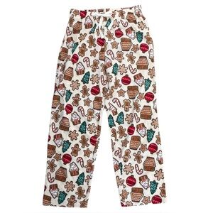 Holiday Home Size Small Christmas Cookies Polyester Fleece Pajama Pants